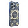 Guess для iPhone 16 Pro Max чехол PC/TPU 4G Peony Blue (MagSafe)
