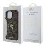 Guess для iPhone 16 Pro чехол PU кожа 4G Big metal logo Brown