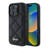 Guess для iPhone 16 Pro чехол PU Quilted with Script metal logo Hard Black
