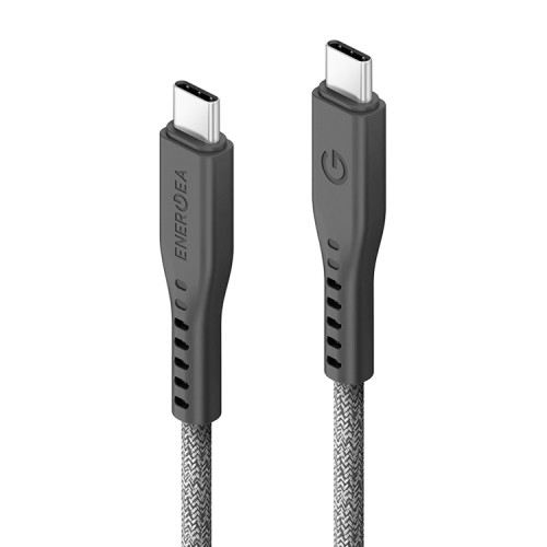 Energea Кабель FLOW USB-C to USB-C PD240W 5A Nanoweave Magnetic tie Black 3.0m