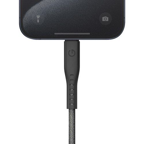 Energea Кабель FLOW USB-C to USB-C PD240W 5A Nanoweave Magnetic tie Black 3.0m