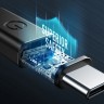 Energea Кабель FLOW USB-C to USB-C PD240W 5A Nanoweave Magnetic tie Black 3.0m