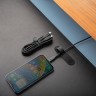 Energea Кабель FLOW USB-C to USB-C PD240W 5A Nanoweave Magnetic tie Black 3.0m