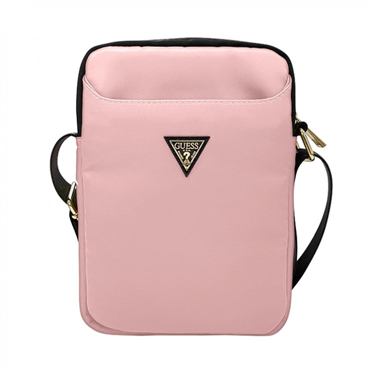 Guess Nylon Tablet bag with Triangle metal logo для планшета до 8", розовая GUTB8NTMLLP
