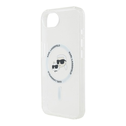 Karl Lagerfeld для iPhone 16e чехол PC/TPU NFT Karl & Choupette Heads White (MagSafe)