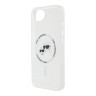 Karl Lagerfeld для iPhone 16e чехол PC/TPU NFT Karl & Choupette Heads White (MagSafe)
