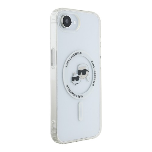 Karl Lagerfeld для iPhone 16e чехол PC/TPU NFT Karl & Choupette Heads White (MagSafe)