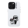 Karl Lagerfeld для iPhone 16 Pro Max чехол Liquid Silicone Sketch Karl&Choupette White (MagSafe)
