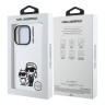 Karl Lagerfeld для iPhone 16 Pro Max чехол Liquid Silicone Sketch Karl&Choupette White (MagSafe)