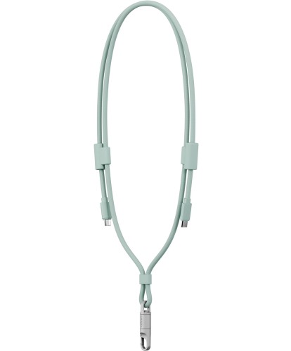 Energea Кабель +Ремешок Lasso 2in1 USB-C to USB-C cable PD240W 5A +Crossbody phone strap 1.5m Sage