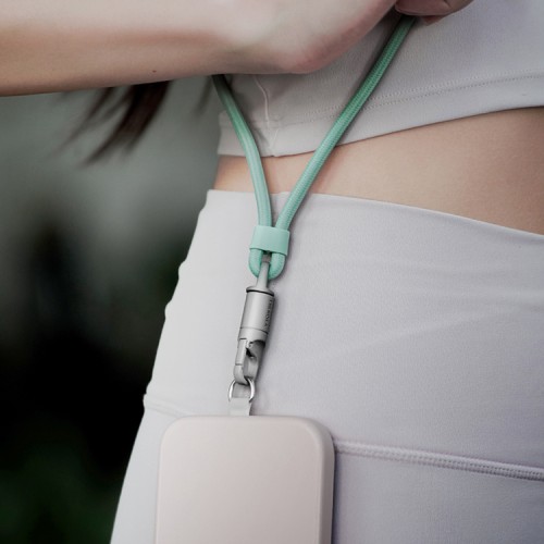 Energea Кабель +Ремешок Lasso 2in1 USB-C to USB-C cable PD240W 5A +Crossbody phone strap 1.5m Sage