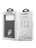Karl Lagerfeld для iPhone 17 Pro чехол Liquid silicone NFT Karl & Choup Metal pin & Camera Hard Black