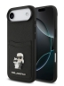 Karl Lagerfeld для iPhone Air чехол PU Saffiano NFT Karl & Choupette metal with Cardslot  Hard Black