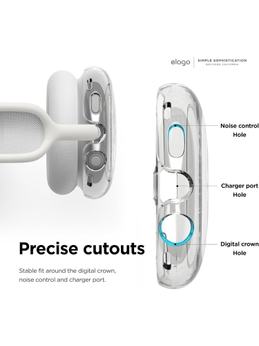 Elago для AirPods Max чехол Hybryd case (PC/TPU) Clear