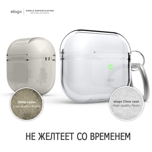 Чехол Elago Clear Hang case для AirPods 3 (2021), прозрачный