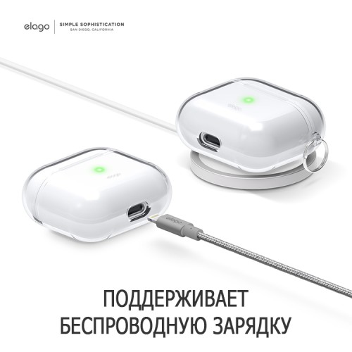 Чехол Elago Clear Hang case для AirPods 3 (2021), прозрачный