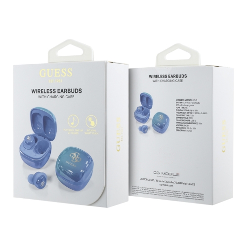 Guess Наушники TWS Bluetooth Mini with Printed 4G logo Blue