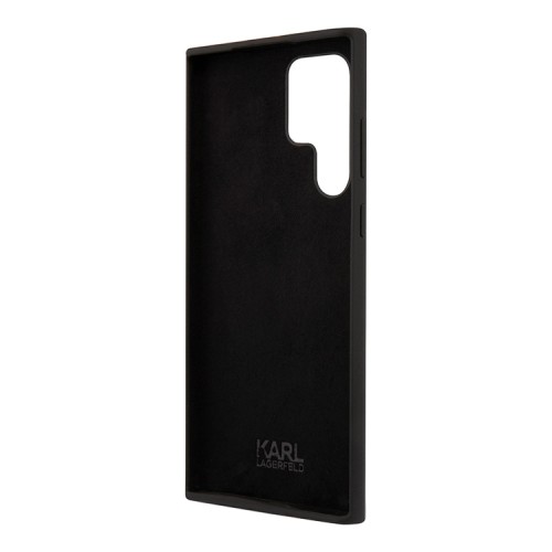 Чехол Karl Lagerfeld Liquid silicone Karl's Head Hard для Galaxy S22 Ultra, черный