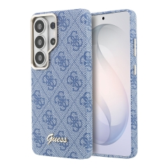 Guess для Galaxy S26 Ultra чехол PU 4G Script metal logo &amp; Camera Hard Blue (MagSafe)