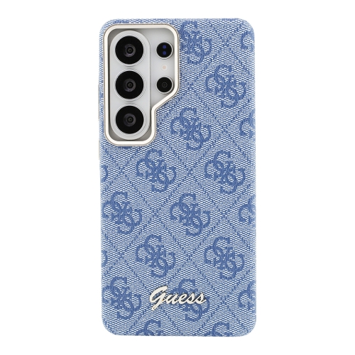 Guess для Galaxy S26 Ultra чехол PU 4G Script metal logo & Camera Hard Blue (MagSafe)