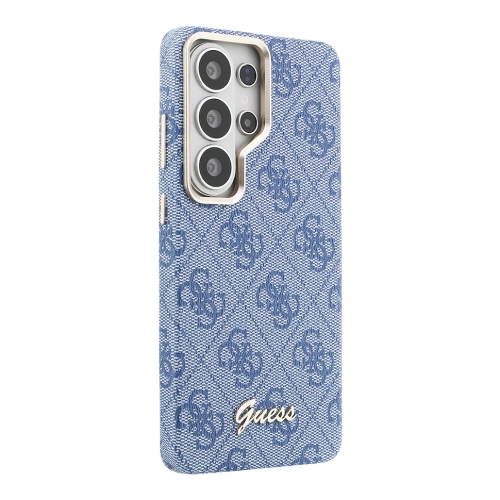 Guess для Galaxy S26 Ultra чехол PU 4G Script metal logo & Camera Hard Blue (MagSafe)