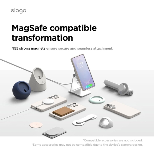 Elago для Galaxy S26 Ultra чехол Magnetic Silicone Stone (MagSafe)