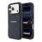 Karl Lagerfeld для iPhone 17 Pro чехол PU Full Wrapped Monogram Metal camera Hard Blue (MagSafe)
