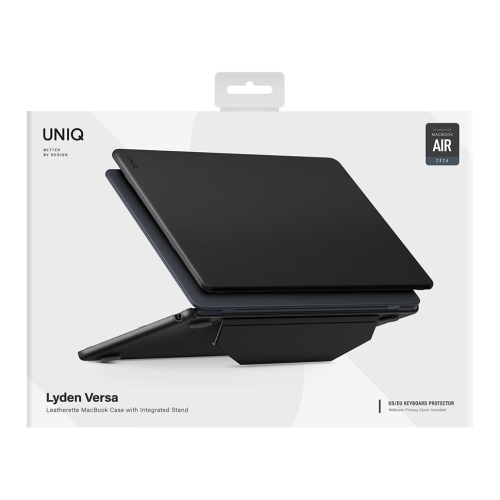 Uniq для Macbook Air 13 (2022-2026 M2-M5) Lyden Versa Laptop sleeve/stand (Dallas Black)