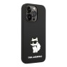 Чехол Lagerfeld Liquid silicone NFT Choupette Hard для iPhone 14 Pro, черный (Magsafe)