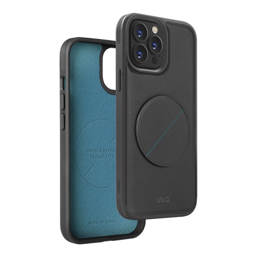 Чехол подставка Uniq NOVO with magnetic grip для iPhone 14 Pro, серый