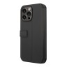 Кожаный чехол Mercedes Leather Wave III Booktype для iPhone 14 Pro Max, черный