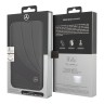 Кожаный чехол Mercedes Leather Wave III Booktype для iPhone 14 Pro Max, черный