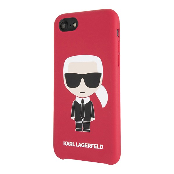 Чехол Karl Lagerfeld Liquid silicone Iconic Karl для iPhone 7/8/SE, красный