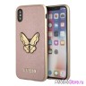 Guess Patch Butterfly Saffiano чехол для iPhone X/XS, розовый