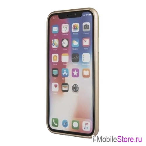 Guess Patch Butterfly Saffiano чехол для iPhone X/XS, розовый