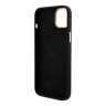 Guess для iPhone 15 Plus чехол Liquid silicone with 4G Diamond metal logo Hard Black