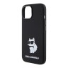 Karl Lagerfeld для iPhone 15 чехол Liquid silicone NFT Choupette Hard Black