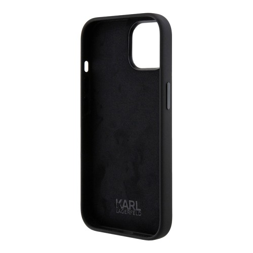 Karl Lagerfeld для iPhone 15 чехол Liquid silicone NFT Choupette Hard Black