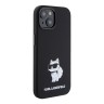 Karl Lagerfeld для iPhone 15 чехол Liquid silicone NFT Choupette Hard Black