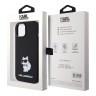Karl Lagerfeld для iPhone 15 чехол Liquid silicone NFT Choupette Hard Black