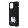 Hello Kitty для iPhone 15 Pro чехол Liquid silicone Dreaming Kitty Hard Black