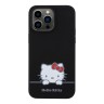 Hello Kitty для iPhone 15 Pro чехол Liquid silicone Dreaming Kitty Hard Black