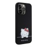 Hello Kitty для iPhone 15 Pro чехол Liquid silicone Dreaming Kitty Hard Black