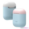 Чехол Elago Silicone DUO для AirPods 1/2, Pastel Blue с крышками Pink и White