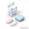 Чехол Elago Silicone DUO для AirPods 1/2, Pastel Blue с крышками Pink и White