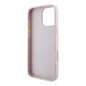 Guess для iPhone 16 Pro чехол PU кожа 4G Big metal logo Pink