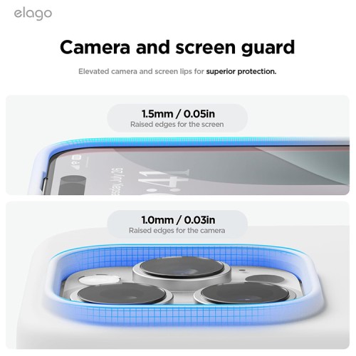 Elago для iPhone 16 Pro Max чехол Soft silicone (Liquid) White (MagSafe)