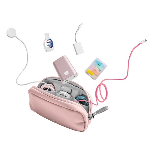 Tomtoc Travel сумка для аксессуаров Light-T12 Electronic Accessory Pouch S 1L Pink