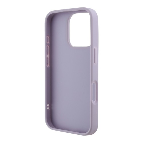 Guess для iPhone 16 Pro чехол PU Quilted with Script metal logo Hard Light Purple