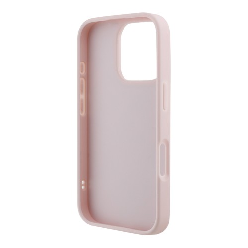 Karl Lagerfeld для iPhone 16 Pro Max чехол PU Quilted Signature metal logo Hard Pink
